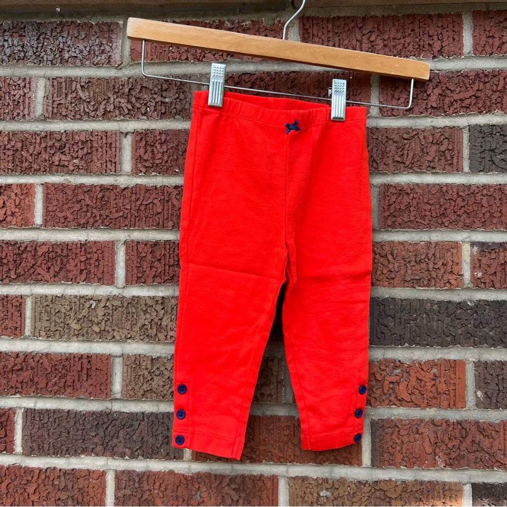 Carter’s Red and Navy Blue Button Leggings Pants